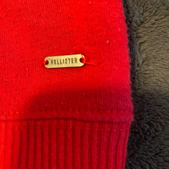 Hollister Vibrant Red and White Striped Crewneck Sweater - Picture 3 of 5
